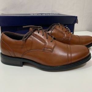 Dockers Men NIB Garfield Cap Toe Oxford Dress Shoe in Tan Size 7M